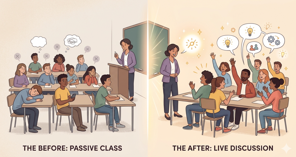 Seni Bertanya yang Memantik: Mengubah Kelas Pasif Menjadi Ruang Diskusi yang Hidup Hanya dengan Satu Kalimat